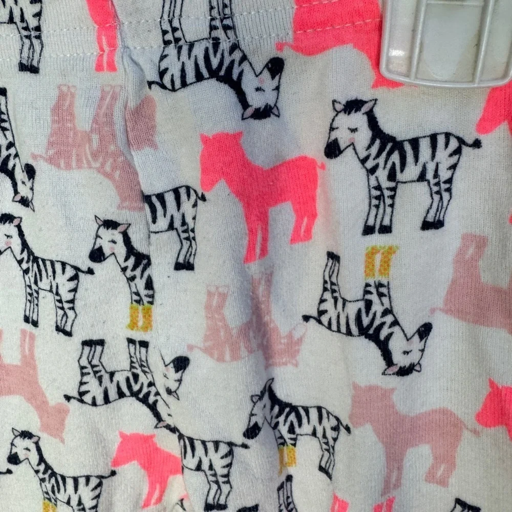 Simple Joys by Carters 24M Girls White Multicolor Zebra Pajamas Bottoms Pants
